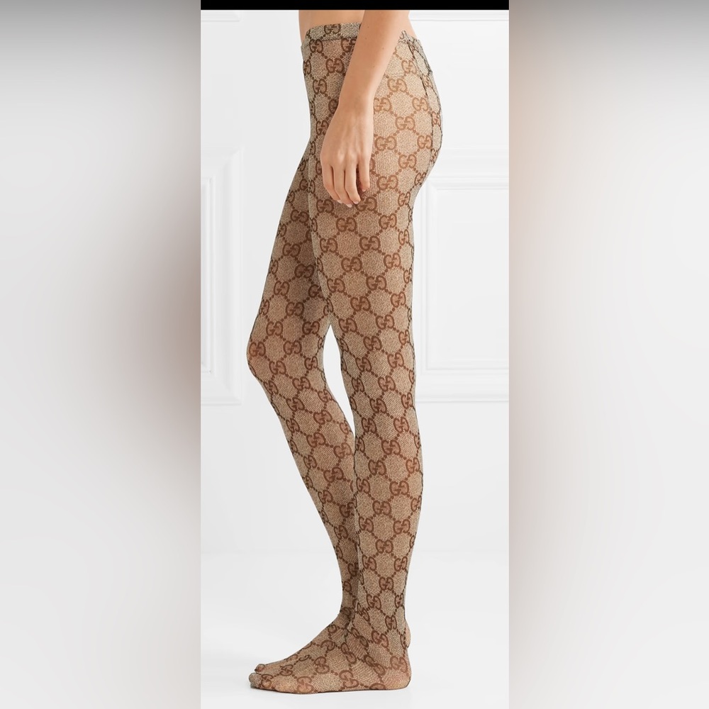 Gucci Beige Patterned Hosiery - Picture 3 of 13